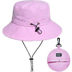 Malaxlx Lila Fischerhut Sonnenhut für Damen Herren wasserdichte Bucket Hat Anglerhut Regenhut Sommerhut UV Schutz Strandhut Verstellbare Safari Boonie Hut von Malaxlx