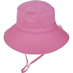 Malaxlx Unisex Kleinkind Sonnenhut Rosa Fischerhut Kinder Sommerhut Breiter Krempe Strandhut für 2-6 Jahre Mädchen Jungen von Malaxlx