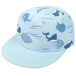 Malaxlx Wal Himmelblau Baby Baseball Cap Kleinkinder Sonnenhut UV Schutz Sommerhut Verstellbar Kinder Snapback Cap Baseballkappe Schirmmütze für 2-4 Jahren Mädchen Jungen von Malaxlx