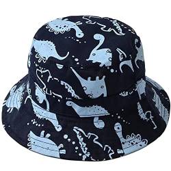 Unisex Baby Sonnenhut Dinosaurier Marineblau Fischerhut Säugling Sommerhut für 6-12 Monate Mädchen Jungen von Malaxlx