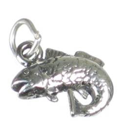 Barsch Fisch Sterling Silber Charm .925 x 1 Fishes Fishing Fisherman Charms von Maldon Jewellery