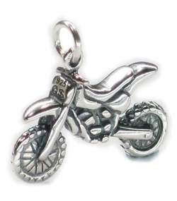 Dirt Bike Motocross Sterlingsilber Charm .925 x 1 Dirtbike Motorrad dkc44173 von Maldon Jewellery