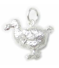 Dodo-Vogel-Anhänger, Sterling-Silber 925, Anhänger in Form des ausgestorbenen Vogels Dodo, der ausschließlich auf Mauritius vorkam, EC426 von Maldon Jewellery