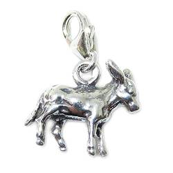 Esel Clip auf Sterling Silber Charm .925 x 1 Mules & Donkeys Charms von Maldon Jewellery