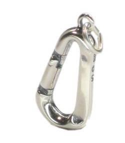 Karabiner Sterling Silber Charm .925 x 1 Kletter- und Kletteranhänger von Maldon Jewellery