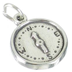 Kompass Sterling Silber Charm .925 x1 Map Reading Lost Navigation Charms von Maldon Jewellery