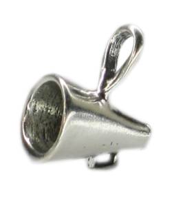 Loudhailer Megaphon Sterling Silber Charm .925 x 1 Loud Hailer Charms von Maldon Jewellery