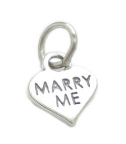 Marry Me kleiner Anhänger Sterlingsilber .925 x 1 Heiratsantrag Hochzeit Anhänger cf5365 von Maldon Jewellery