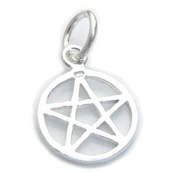 Pentagramm klein Sterling Silber Charm .925 x 1 Pentagramm Charms von Maldon Jewellery