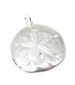 Sand Dollar Sterling Silber Charm .925 x 1 Sea Cookie Snapper Keks von Maldon Jewellery