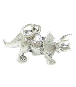 Triceratops Dinosaurier Sterlingsilber Charm .925 x 1 Dinosaurier Anhänger sslp1200 von Maldon Jewellery