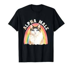 Männliches Alpha | Schöne Katze Regenbogen | Lustige Männer T-Shirt von Male Alpha Beautiful Cat Rainbow Funny Men Gift