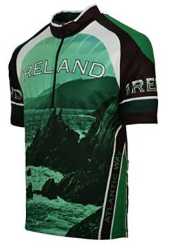 Malham USA Herren Kurzärmelig Irland Fahrrad Trikot Elastische Taille - Grün, XXL von Malham USA
