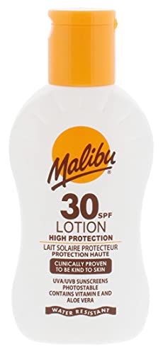 Malibu Hoher Schutz, wasserbeständig, Vitamin angereichert, LSF 30, Sonnencreen-Lotion, 100 ml von Malibu