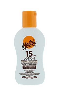 Malibu Mittlerer Schutz, wasserabweisend, Vitamin angereichert, LSF 15, Sonnencreen-Lotion, 100 ml von Malibu