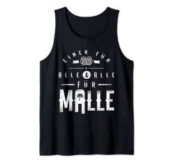 Einer für alle alle für Malle Spruch Party Mallorca Saufen Tank Top von Malle Party Shirts