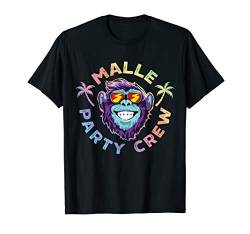 Malle Party Crew Affe Cool Lustig Spruch Team Mallorca T-Shirt von Malle Party Shirts