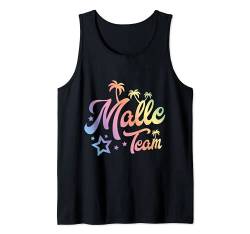 Malle Team Party Urlaub Reise Mallorca Palmen Bunt Tank Top von Malle Party Shirts