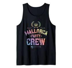 Mallorca Party Crew Bunt Spruch Urlaub Feiern Team Malle Tank Top von Malle Party Shirts