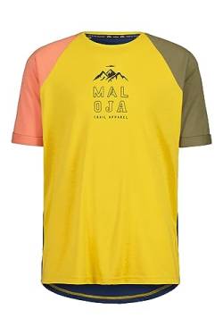Maloja M Anderterm. T-Shirt Colorblock - Schnelltrocknendes weiches Herren Bike T-Shirt, Größe XL - Farbe Sundust Multi von Maloja