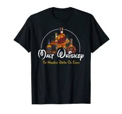 Malt Whiskey, Malt Whiskey Shirt Happiest Drink on Earth Lustige Parodie T-Shirt von Malt Whiskey T-Shirt, Original Label Outfit