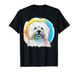 Niedlicher Malteser-Hund auf Malteser-Hundeliebhaber T-Shirt von Maltese dog lover apparel for Bichon Maltais owner