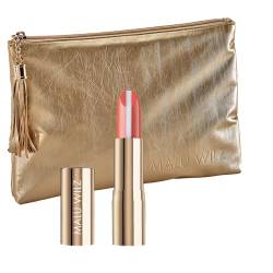 Malu Wilz Skin Care Set Triple Care Lipstick Nr. 30 und Kosmetiktasche Gold I Lippenstift zur Lippenpflege und praktische Make up Tasche in einem Set von Malu Wilz