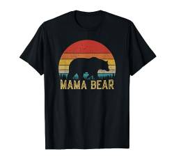 Mama Bear Retro Vintage Sonnenuntergang T-Shirt von Mama Bear