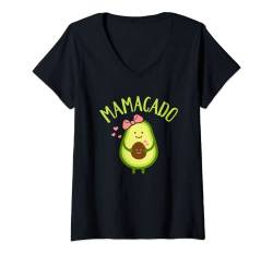 Damen Mama Mamacado T-Shirt mit V-Ausschnitt von Mama Geschenke