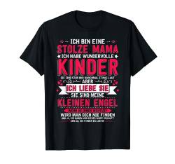 Damen Ich Bin Stolze Mama Von Fantastischen Kindern Lustiges T-Shirt von Mama