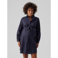 Mamalicious Shirtkleid Mini Umstands Kleid Langarm Bluse Schwangerschaft Still Mode MLNANNA (lang) 5005 in Navy von Mamalicious