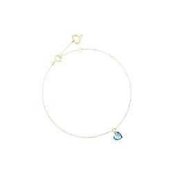 Maman et Sophie Armband mit nackten Herzen, Blau und Gelbgold, BRCUNTB, Gelbgold von Maman et Sophie