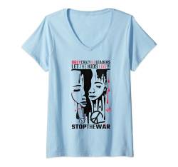 Damen Stoppt den Krieg T-Shirt mit V-Ausschnitt von Mamarra