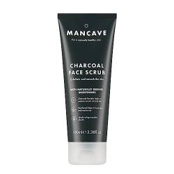 ManCave Charcoal Face Scrub 100 ml für Männer, Peeling & glatte Haut, dermatologisch getestet, natürliche Formel, vegan freundlich und tierversuchsfrei, Tube aus recycelten Kunststoffen, hergestellt von ManCave