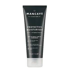 ManCave Gesichtscreme Männer LSF20 100 ml - Natürliche Anti-Aging Feuchtigkeitscreme Gesicht - Hagebuttenöl und Vitamin E, Vegan, Tierversuchsfrei, Tube aus Recycling-Kunststoff, von ManCave