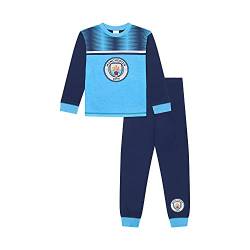 Manchester City F.C. Jungen-Schlafanzug, Man-City-PJ-Set, Alter 3 bis 15 Jahre, offizielles Fußball-Merchandise, blau, 98 von Manchester City FC