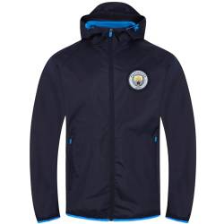 Manchester City FC - Herren Wind- und Regenjacke - Offizielles Merchandise - Geschenk für Fußballfans - Dunkelblau - Kapuze mit Schirm - L von Manchester City FC