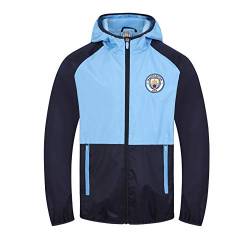 Manchester City FC - Herren Wind- und Regenjacke - Offizielles Merchandise - Geschenk für Fußballfans - Dunkelblau & Hellblau - M von Manchester City FC