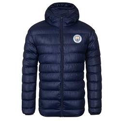 Manchester City FC - Herren Winter-Steppjacke mit Kapuze - Offizielles Merchandise - Geschenk für Fußballfans - L von Manchester City FC