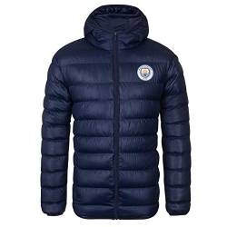 Manchester City FC - Herren Winter-Steppjacke mit Kapuze - Offizielles Merchandise - Geschenk für Fußballfans - XL von Manchester City FC