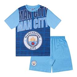 Manchester City FC - Jungen Schlafanzug-Shorty - Offizielles Merchandise - Geschenk für Fußballfans - Marineblau - 10-11 Jahre von Manchester City FC