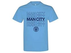 SourceLab Limited Manchester City T-Shirt für Erwachsene, Himmelblau von Manchester City FC