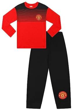 Manchester United Football Club Herren Pyjama-Set, lang, rot, S von Manchester United F.C.