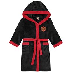 Manchester United FC - Herren Fleece-Bademantel - offizielles Merchandise - Geschenk - Schwarz - L von Manchester United FC
