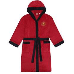 Manchester United FC - Herren Fleece-Bademantel - offizielles Merchandise - Rot - 3XL von Manchester United FC