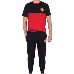 Manchester United FC - Herren Premium-Schlafanzug mit Langer Hose - Offizielles Merchandise - Geschenk für Fußballfans - S von Manchester United