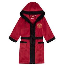 Manchester United FC - Jungen Fleece-Bademantel mit Kapuze - Offizielles Merchandise - Geschenk für Fußballfans - Rot - 13-14 Jahre von Manchester United FC