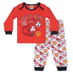 Manchester United FC - Jungen Schlafanzug - Offizielles Merchandise - Geschenk für Fußballfans - Rot/Weiß - 6-9 Monate von Manchester United FC