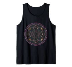 Buntes Tribal Shipibo Shirt – Trippe Psychedelic Tank Top von Mandala Life ART