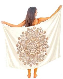 Mandala Life ART Damen Sarong, Pareo,Bikini Vertuschen, Strandtuch,Wickelrock, TapisserieWickeltuch Schal Halstuch - Hochwertiger Rayon - Weich und Leicht von Mandala Life ART